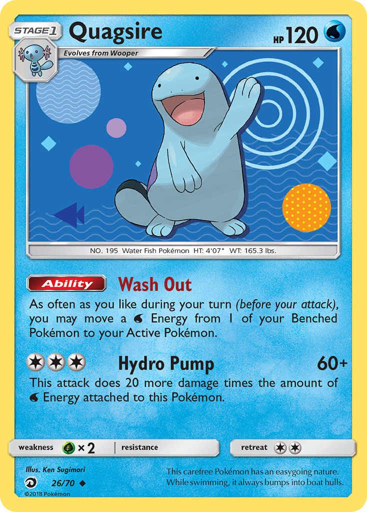 Quagsire 26/70, Dragon Majesty Pokémon card