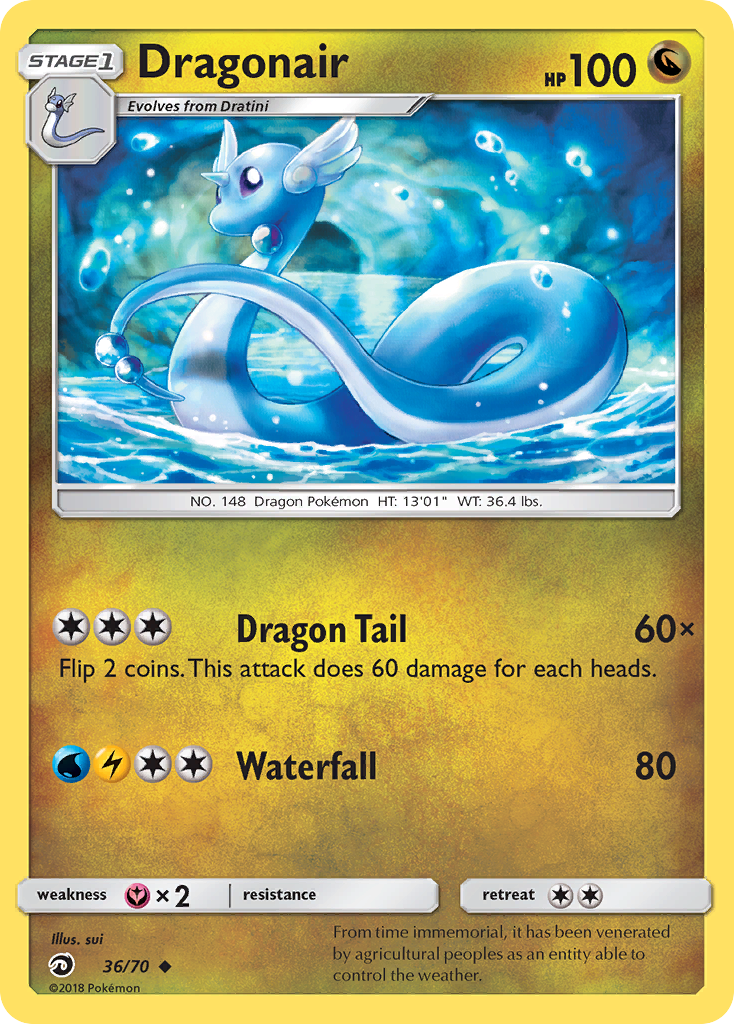 Dragonair 36/70, Dragon Majesty Pokémon card