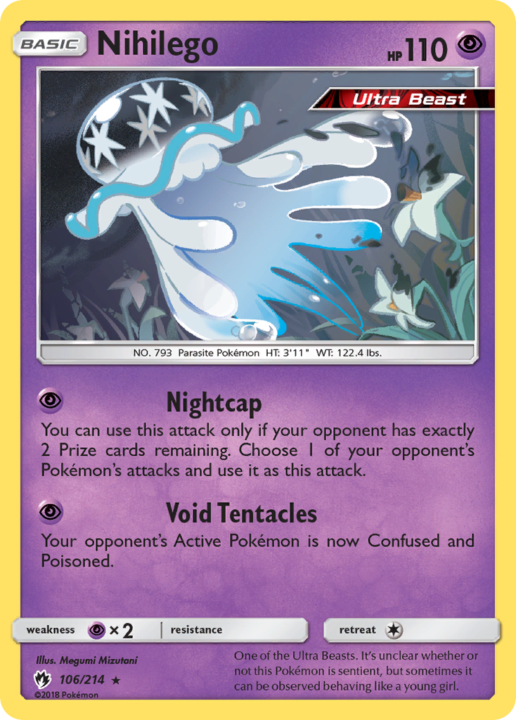 Nihilego 106/214, Lost Thunder Pokémon card