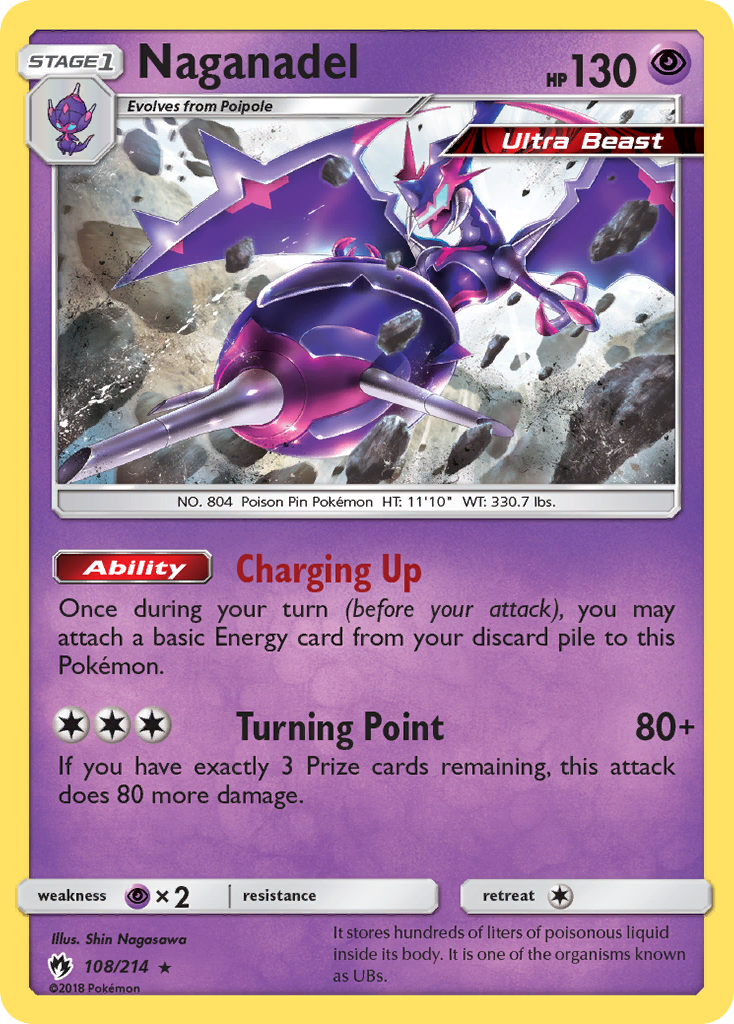 Naganadel 108/214, Lost Thunder Pokémon card