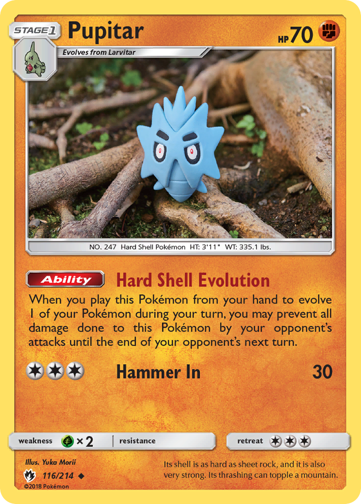 Pupitar 116/214, Lost Thunder Pokémon card