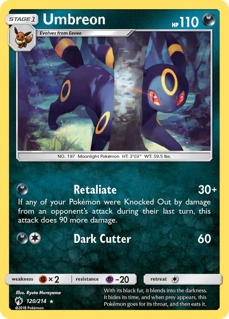 Umbreon 120/214, Lost Thunder Pokémon card