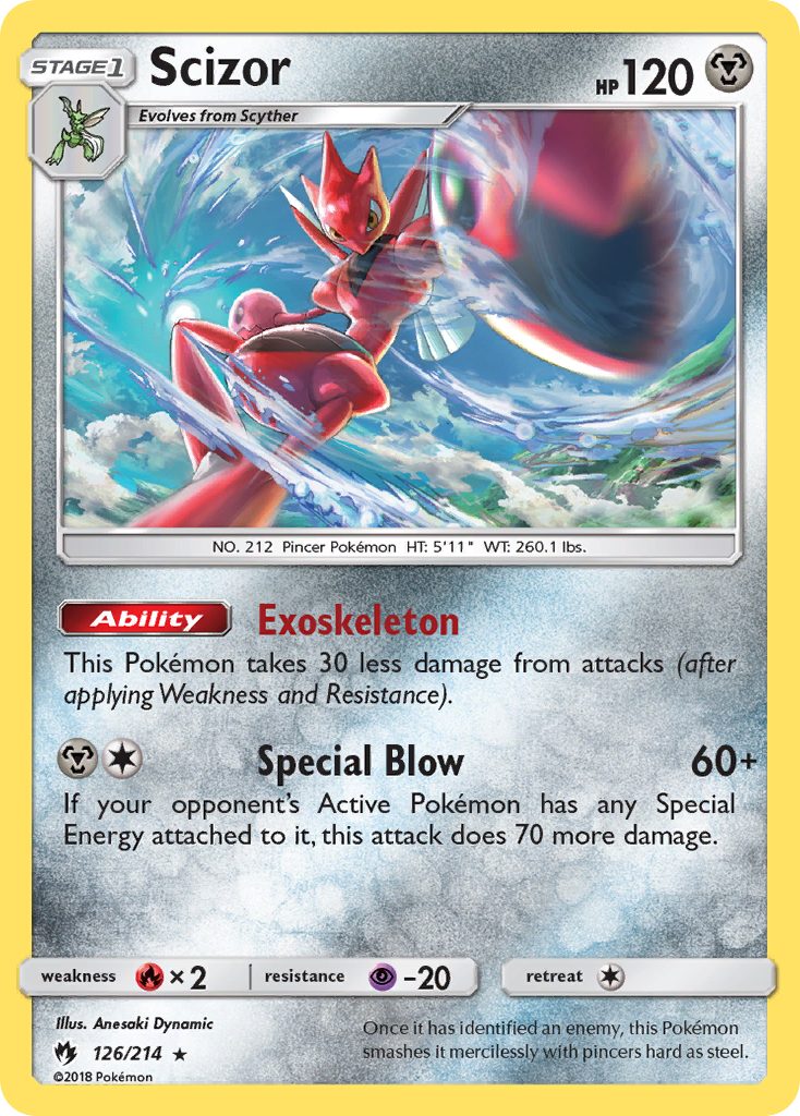 Scizor 126/214, Lost Thunder Pokémon card