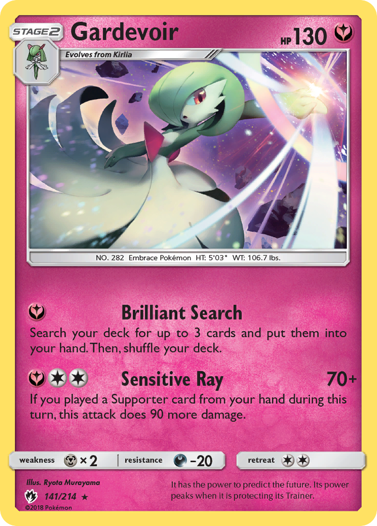 Gardevoir 141/214, Lost Thunder Pokémon card