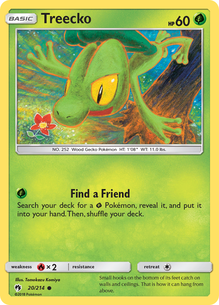 Treecko 20/214, Lost Thunder Pokémon card