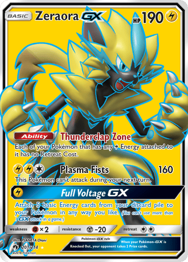 Zeraora-GX 201/214 from Lost Thunder