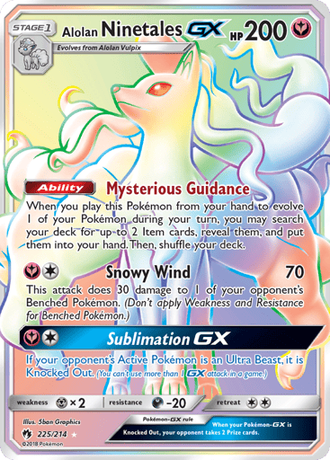 Alolan Ninetales-GX 225/214 from Lost Thunder