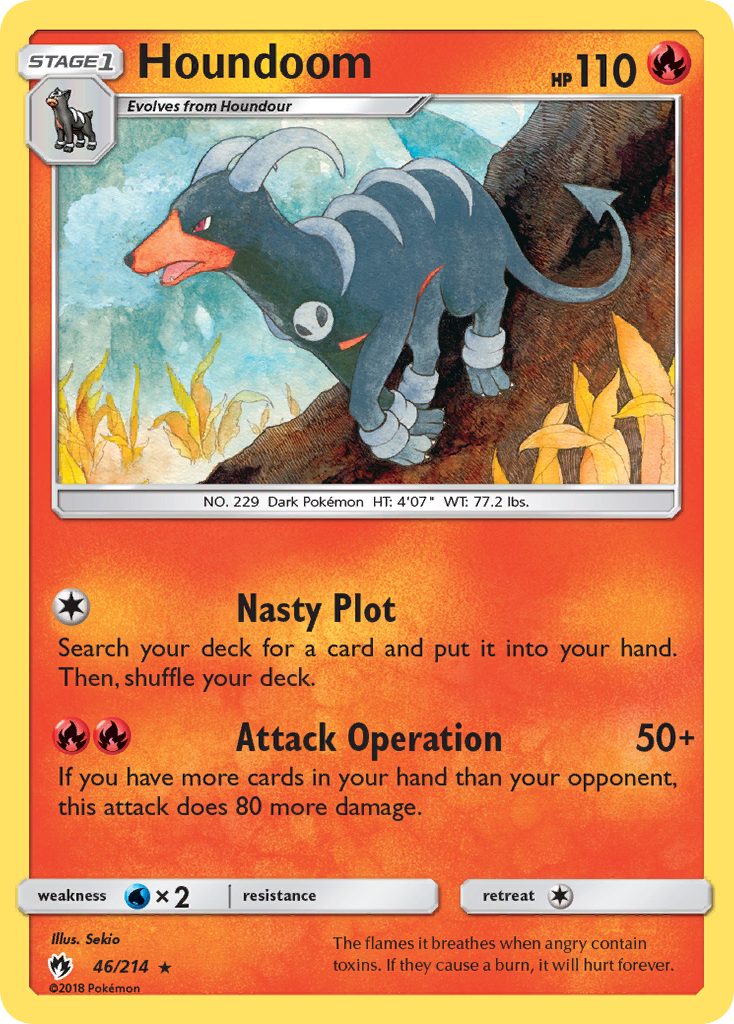 Houndoom 46/214, Lost Thunder Pokémon card