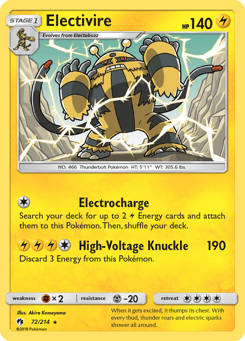 Electivire 72/214, Lost Thunder