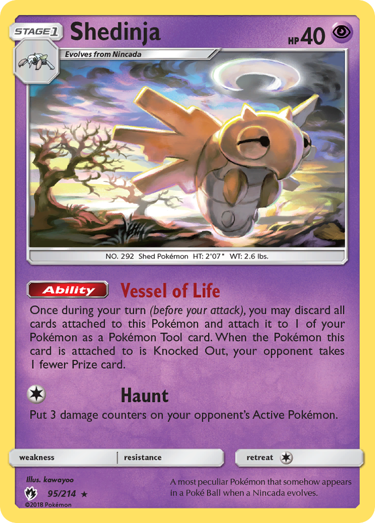 Shedinja 95/214, Lost Thunder Pokémon card