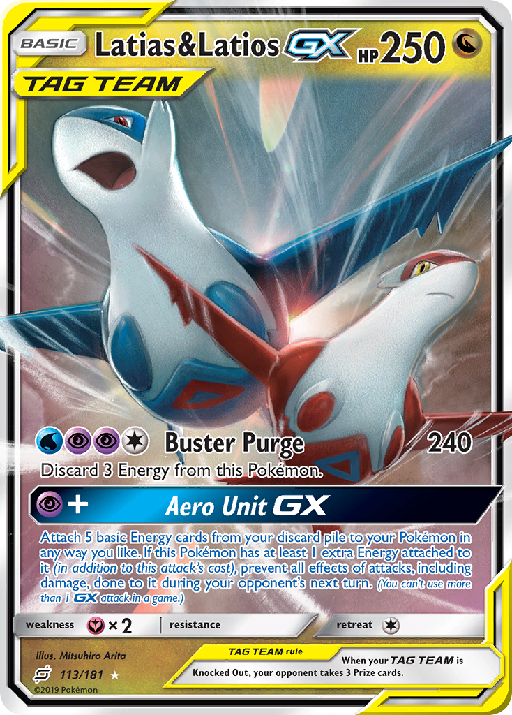 Latias & Latios-GX 113/181, Team Up Pokémon card