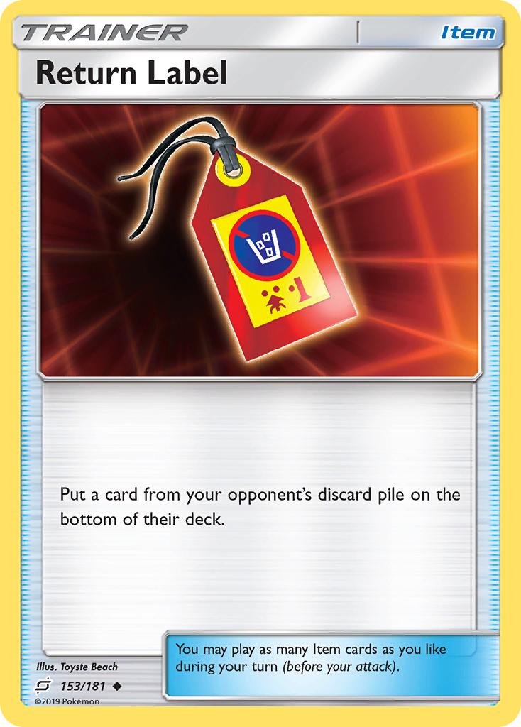 Return Label 153/181, Team Up Pokémon card