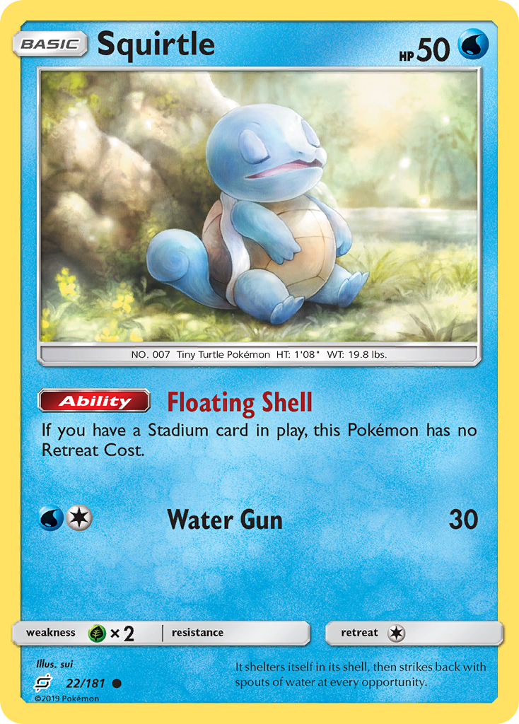 Squirtle 22/181, Team Up Pokémon card