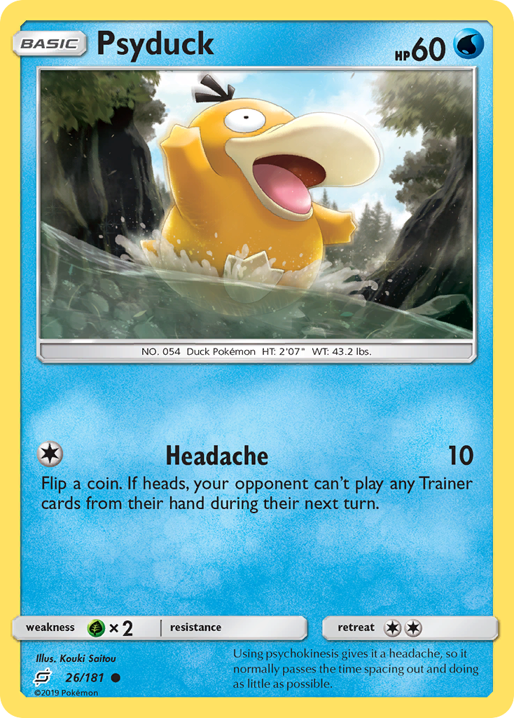 Psyduck 26/181, Team Up Pokémon card