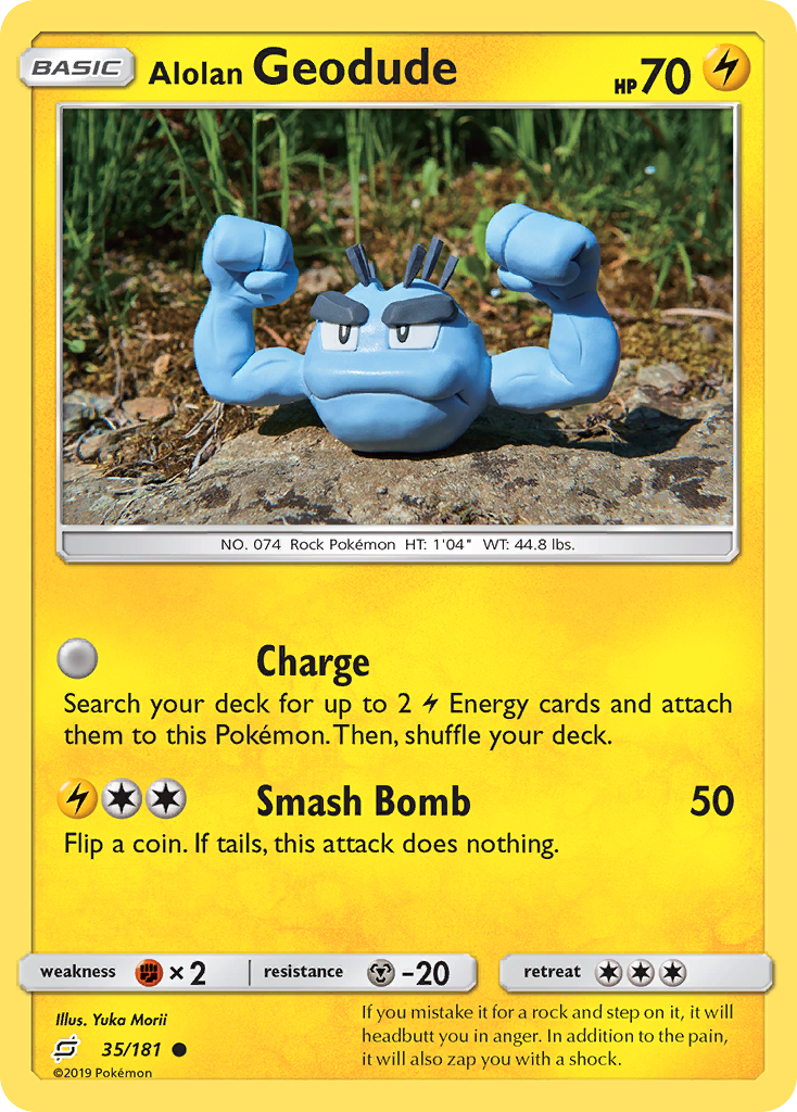 Alolan Geodude 35/181, Team Up Pokémon card