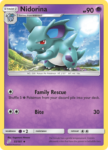 Nidorina 55/181 from Team Up
