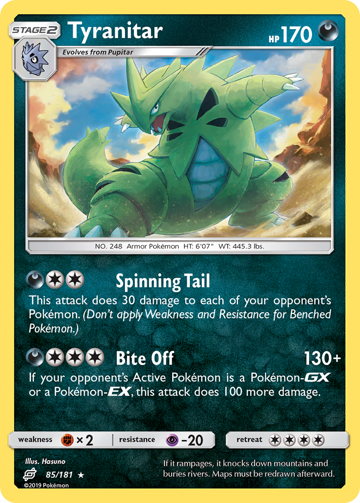 Tyranitar 85/181, Team Up Pokémon card