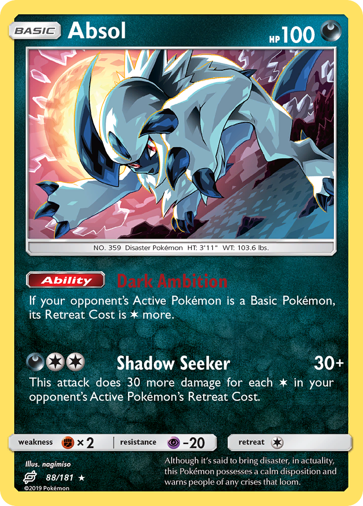 Absol 88/181, Team Up Pokémon card