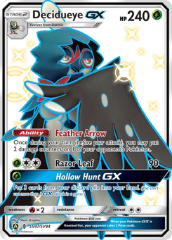 Decidueye-GX SV47, Hidden Fates Shiny Vault