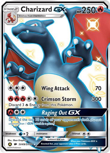 Charizard-GX SV49 from Hidden Fates Shiny Vault