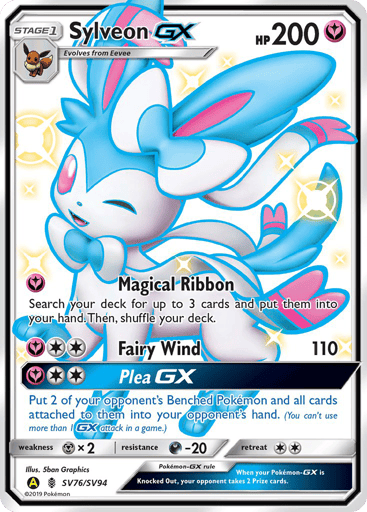 Sylveon-GX SV76 from Hidden Fates Shiny Vault