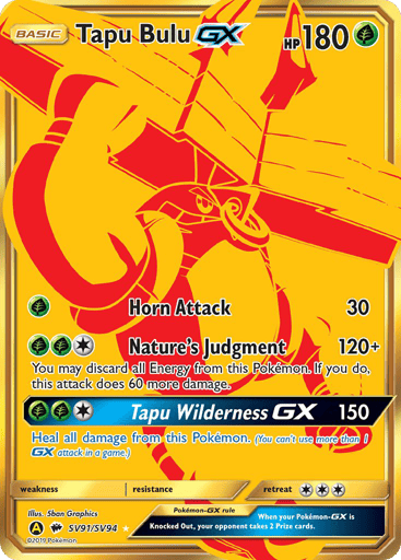 Tapu Bulu-GX SV91 from Hidden Fates Shiny Vault