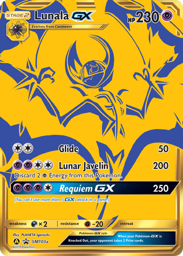Lunala-GX SM103a from SM Black Star Promos