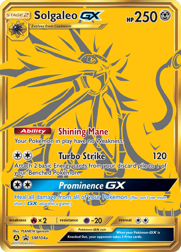 Solgaleo-GX SM104a from SM Black Star Promos