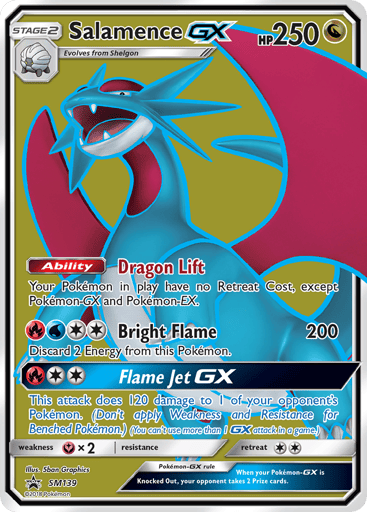 Salamence-GX SM139 from SM Black Star Promos