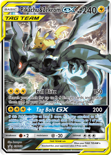 Pikachu & Zekrom-GX SM168 from SM Black Star Promos