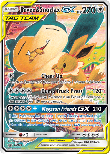 Eevee & Snorlax-GX SM169 from SM Black Star Promos