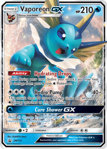Vaporeon-GX SM172 from SM Black Star Promos