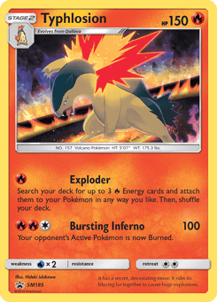Typhlosion SM185, SM Black Star Promos