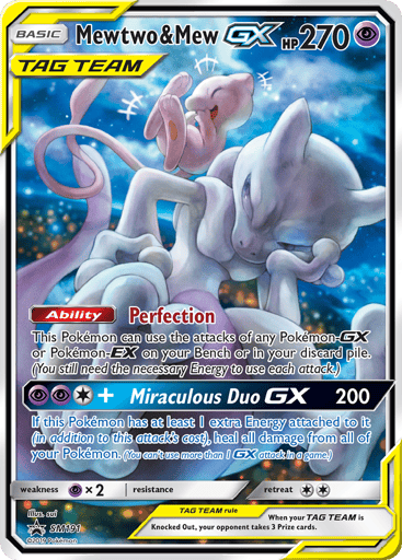 Mewtwo & Mew-GX SM191 from SM Black Star Promos