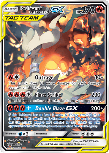 Reshiram & Charizard-GX SM201 from SM Black Star Promos