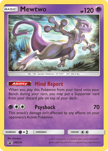 Mewtwo SM214 from SM Black Star Promos