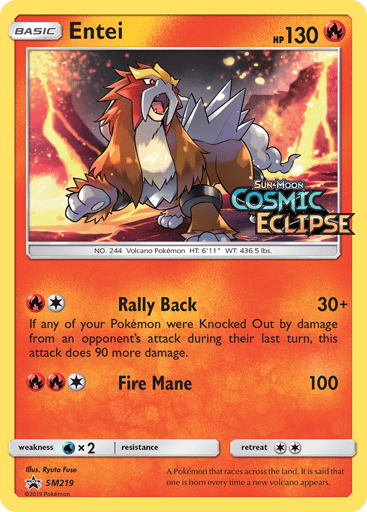 Entei SM219 from SM Black Star Promos