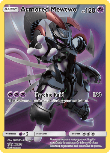 Armored Mewtwo SM228 from SM Black Star Promos