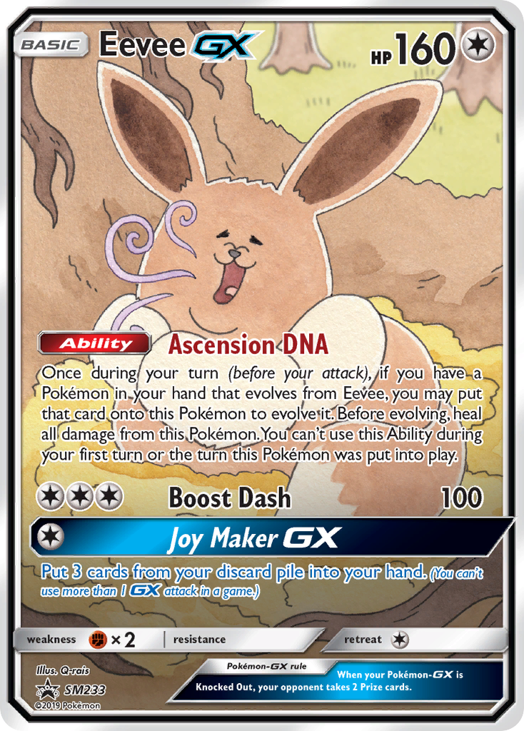 Eevee-GX SM233, SM Black Star Promos Pokémon card