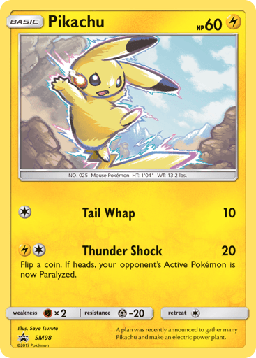 Pikachu SM98 from SM Black Star Promos