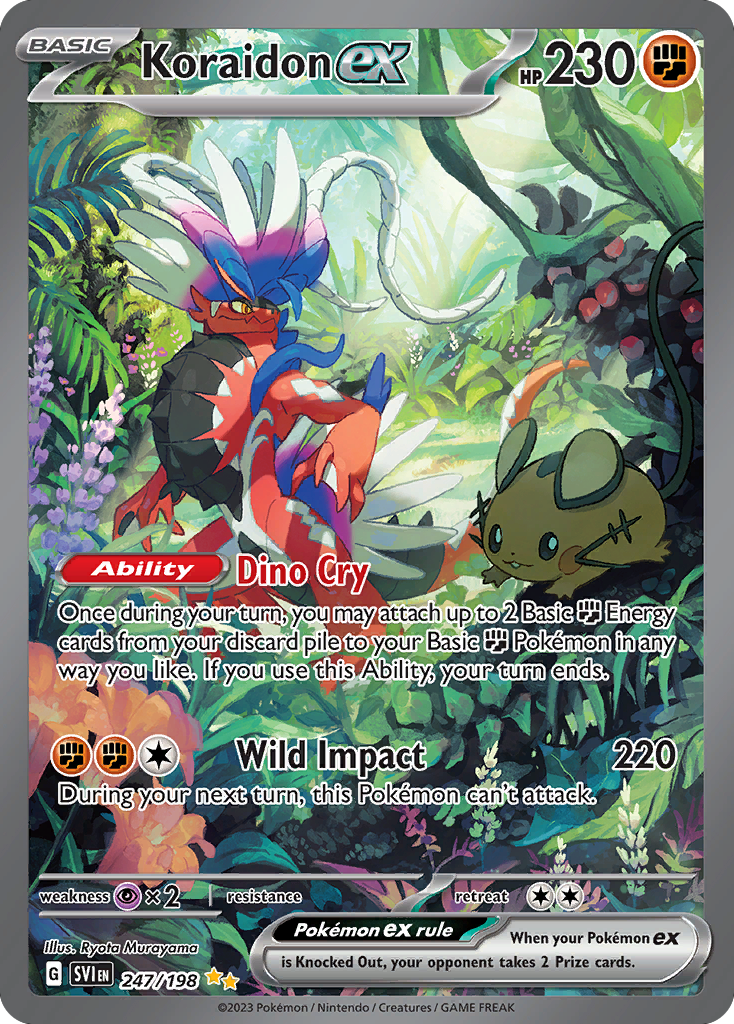 Koraidon ex 247/198, Scarlet & Violet Pokémon card