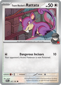 Team Rocket's Rattata 147/182 Destined Rivals