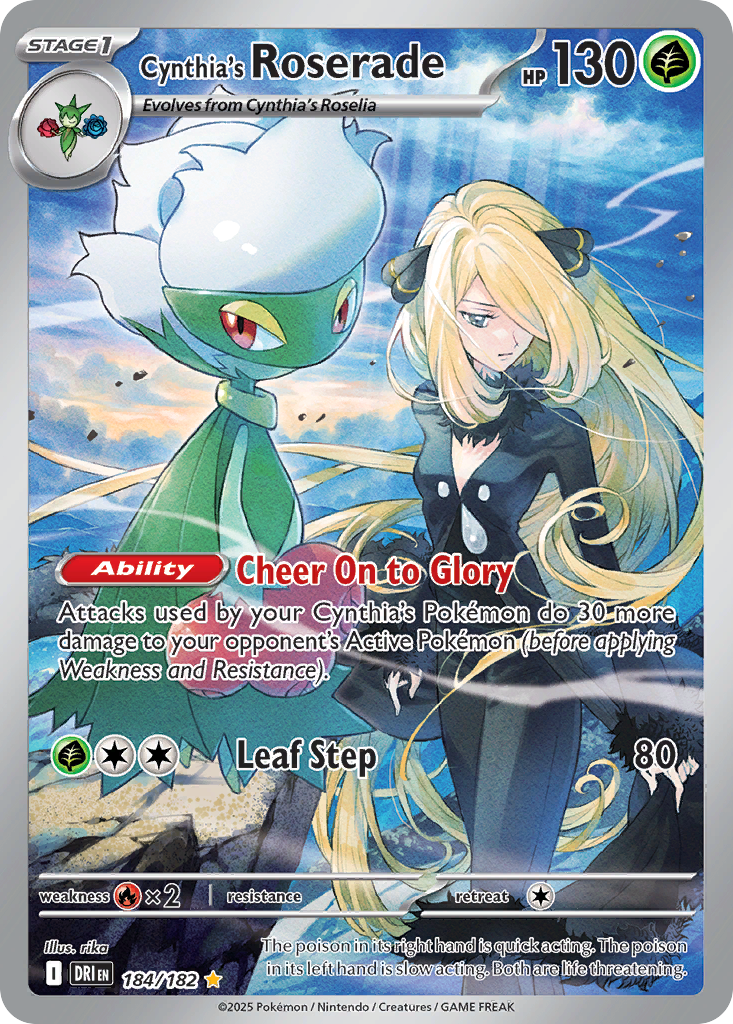 Cynthia's Roserade 184/182, Destined Rivals Pokémon card