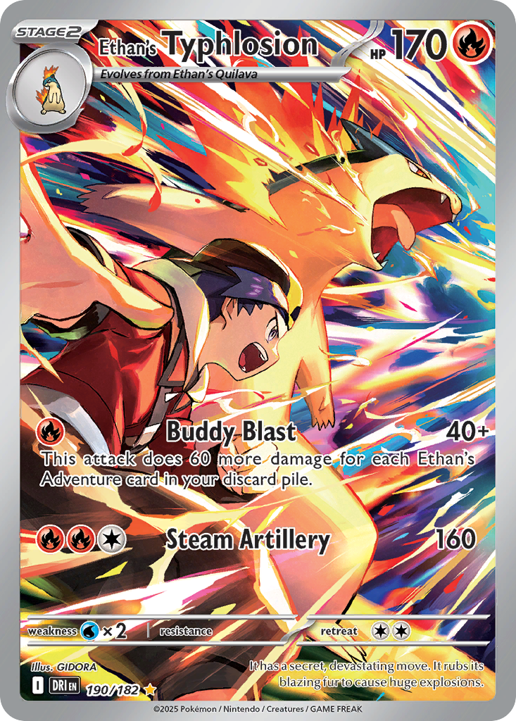 Ethan's Typhlosion 190/182, Destined Rivals Pokémon card