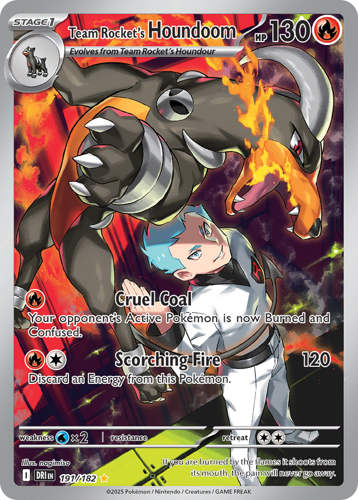 Team Rocket's Houndoom 191/182, Destined Rivals Pokémon card