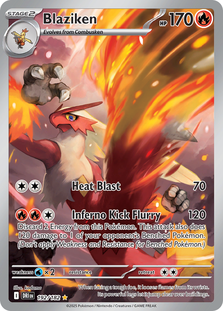Blaziken 192/182, Destined Rivals Pokémon card