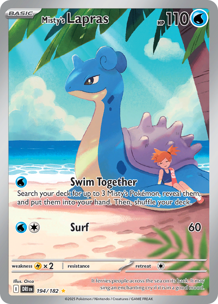 Misty's Lapras 194/182, Destined Rivals Pokémon card