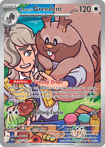 Arven's Greedent 205/182 from Destined Rivals