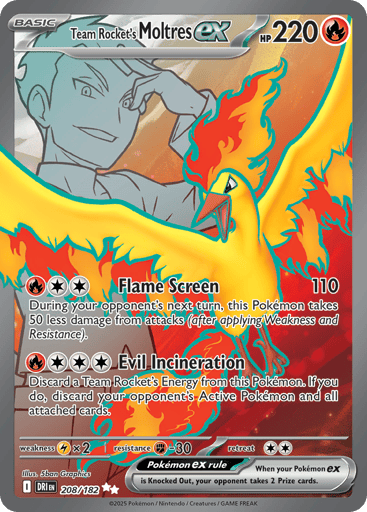 Team Rocket's Moltres ex 208/182 from Destined Rivals