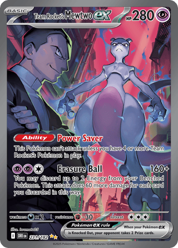 Team Rocket's Mewtwo ex 231/182 from Destined Rivals